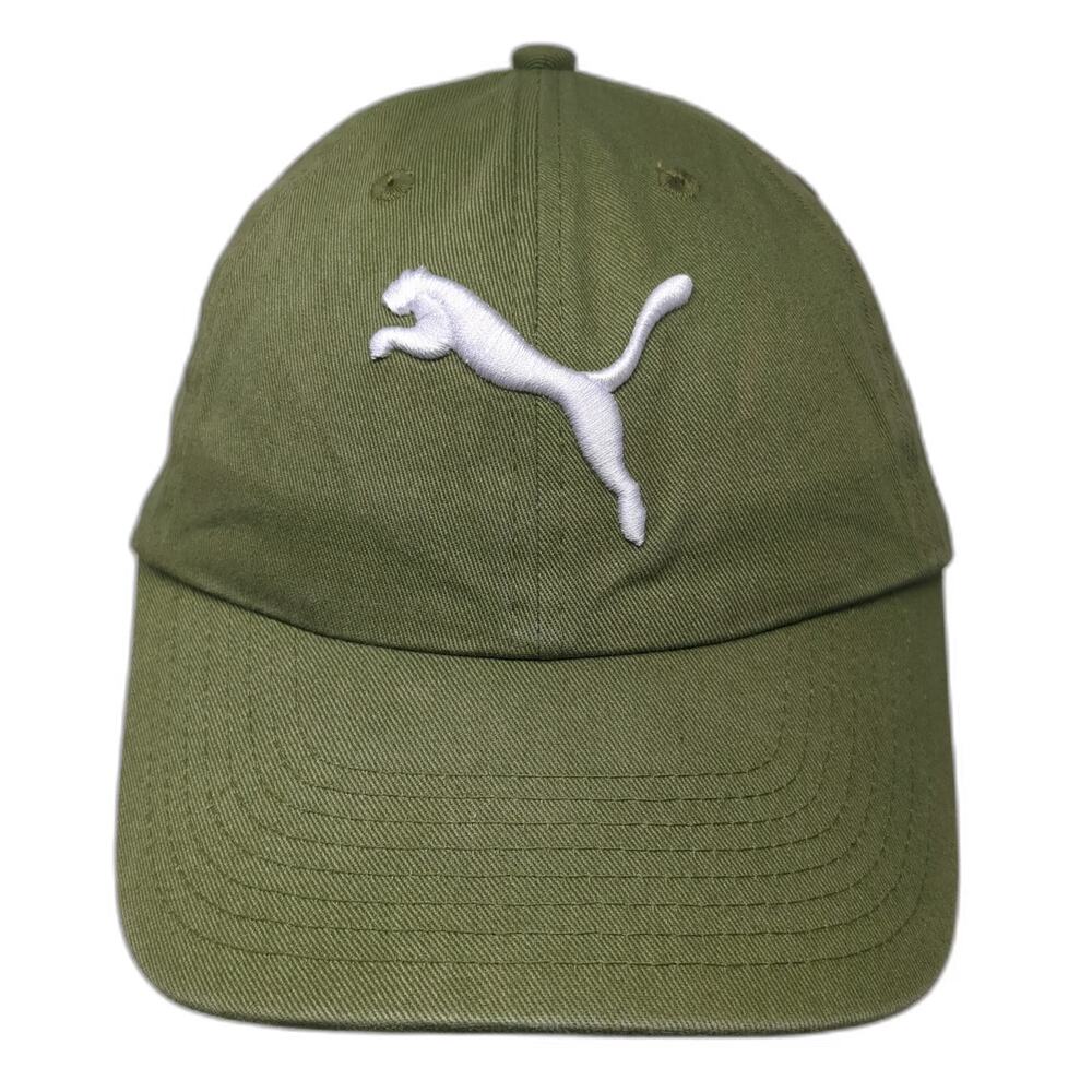 Puma Baseball Cap Green One Size Embroidered Logo Strapback Athletic Sports Hat